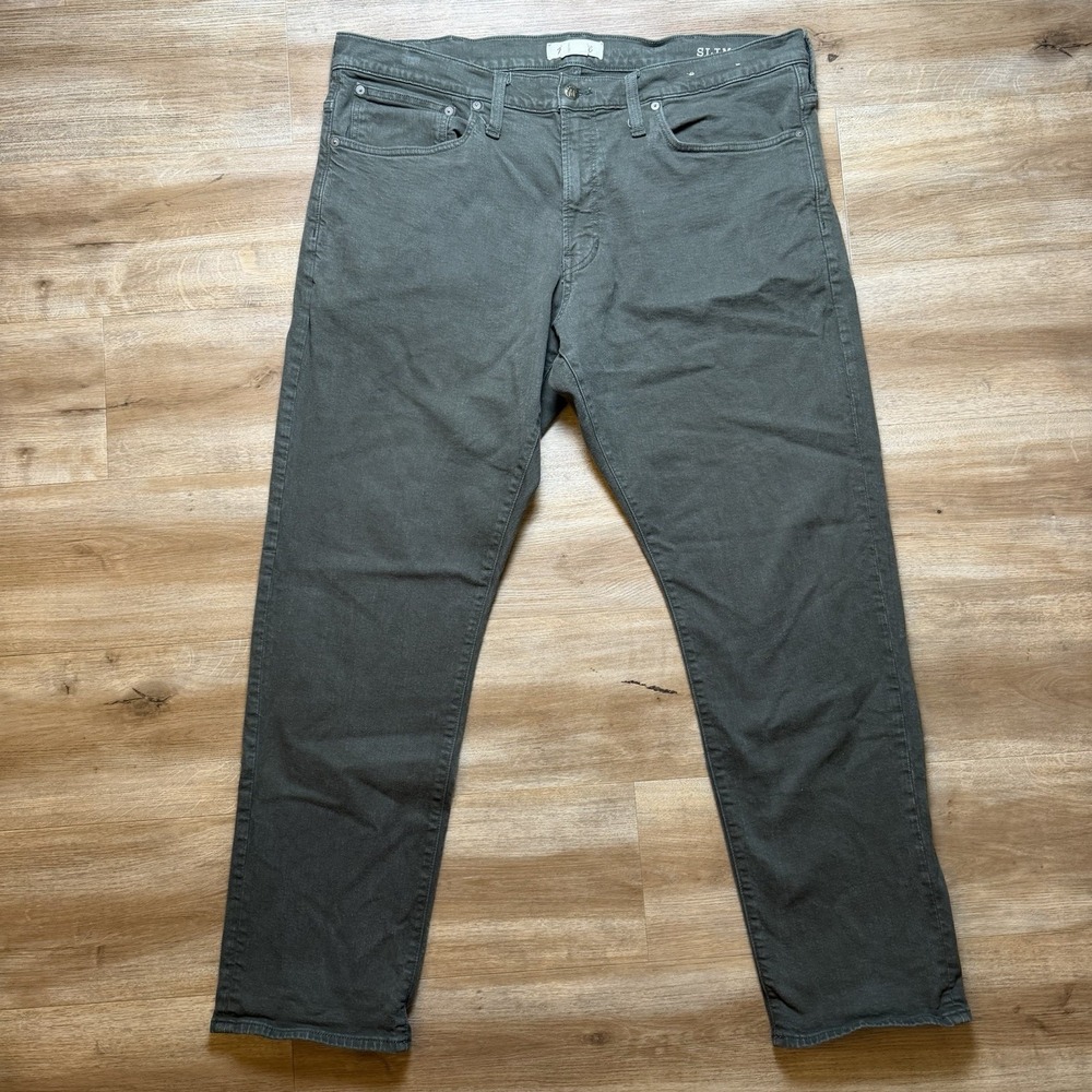 Madewell Jeans Men‎ 40x32 *LOT OF 2* Green Black Athletic Slim Fit Stretch Denim - Picture 2 of 16